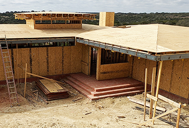 Pharo's Dripping Springs Usonian Front Steps